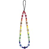 AGEN KGEN Cute Phone Charm Handmade Exquisite Beaded Phone Lanyard Wrist Strap Pink CellPhone Chain Charms Strap for Women