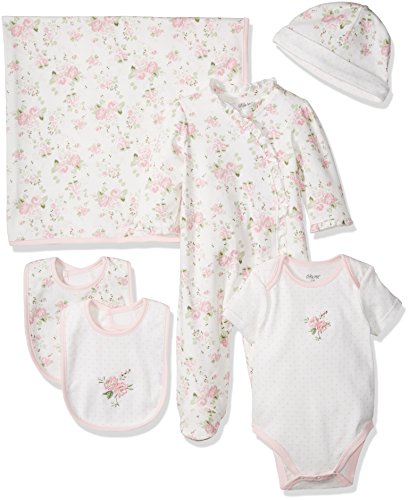 Little Me Baby Girls' Newborn Essentials Gift Set, Pink Floral, 3 Months