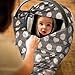 Baby Car Seat Canopy | Nursing Cover | Multi use 4-in-1| Stretchable and Soft | Nursing Wrap | Shopping Cart Cover | High Chair Cover | Boy or Girl Baby Shower Gift | (Gray and White)