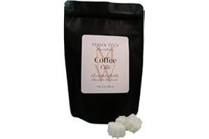 Maple Wick Coffee Scented Melts - Soy Wax Blend Melts Infused with Fragrance Oil, Non-Toxic for Wax Melters and Warmers.