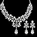 EVER FAITH Flower Simulated Pearl Wedding Jewelry Set Clear Austrian Crystal