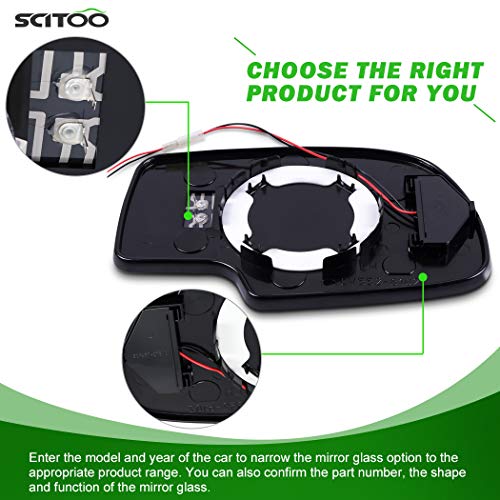 image for SCITOO Compatible fit for Exterior Mirror Replacement Glasses Driver L
