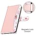 ULAK Galaxy S9 Plus Wallet Case, Floral PU Leather Protective Case with Card Slot and Stand Shockproof TPU Cover for Samsung Galaxy S9+ Plus, Rose Gold