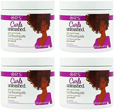 (PACK OF 4) ORS Curls Unleashed Aloe Vera &amp; Honey Curl Boosting Jelly (16oz)