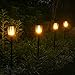 Solar Torch Lights with Flickering Flames, 8 Pack LED Solar Tiki Torches Outdoor for Christmas Decors, Landscape Lighting Solar Powered Waterproof for Pathway, Walkway, Yard, Patio, Lawn, Halloween