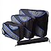 Mooxury 3 Set Packing Cubes Travel Luggage Organizers Mesh Bags with Laundry Bag - Black