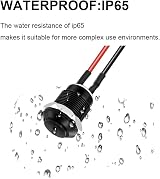 Gebildet 12mm Prewired IP65 Self-Locking Push Button 2A 250V AC view 4