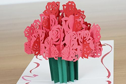 Flower Bouquet 3D Pop Up Card, Thank You 3D Pop Up Card, Spring Card, Summer Card, Birthday Card, Anniversary Card, Valentine's Day Card, Mother's Day Card