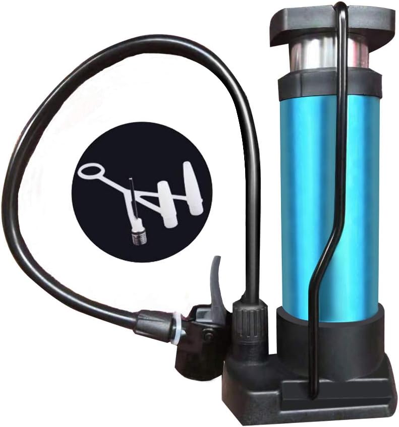 Jdomb Mini Floor Bike Pump -Bike Pump Bicycle Tire Pump Hand Foot Activated Bike Pump with Presta&Schrader Valves for Footballs, Basketballs