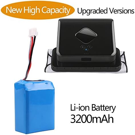 Replacement Battery for iRobot-Braava 380t 320 Mint 5200 5200b 5200c Series Robotic-Mop Floor Cleaner Sweeper Mopping Vacuum Robot(7.4V 3200mAh Li-ion)(VIRSHX BATT)