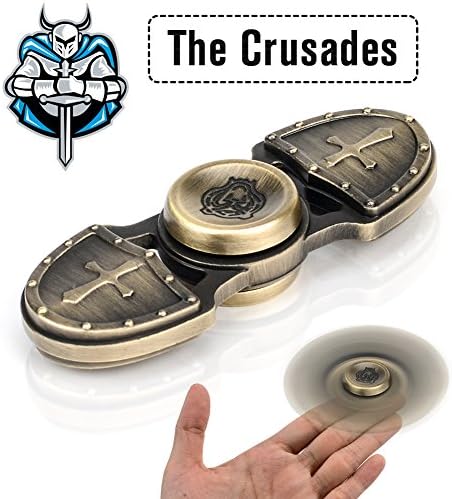 Buylen For Crusader Fidget Spinner Kirsite EDC ADHD Focus Toy With Smaller Friction and Longer Rotation, High Speed Small Bearing Anxiety Relief Toys
