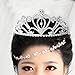 SUMERSHA Wedding Tiara with Comb Bridal Shining Rhinestones Crystal Headband Pageant Princess Bridal Prom Decoration Party Wear