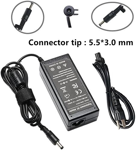 19V 3.15A AC Adapter Battery Charger for Samsung Series Np300e5a Np305e5a Np365e5c RV515 RV520 R530 R540 R580 R440 R480 QX410 Q430 AD-6019R 0335A1960 CPA09-004A Power Cord