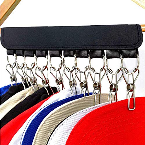 KNDDYY Cap Organizer Hanger, 10 Baseball Cap Holder, Hat Organizer for Closet (A)