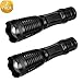 BESTSUN Ultra Bright Tactical Flashlight, High Lumens S3000 T6 LED Handheld Flashlight with 5 Light Modes, Zoomable, Water-Resistant, for Indoor and Outdoor Use, 2 Pack