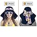 Women Sun Hat with Neck Flap Wide Brim | Ladies Outdoor Shade Hat for Summer, Hiking, Beach, Fishing, Travel, Gardening | UPF50+ Sun Protection - Navy