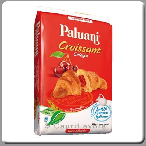Paluani Croissants Filled with Cherry Jam : 6 X 1.5 Oz Individual Bag