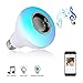 Music Led Light Bulb, Blueseao Remote-Controlled with 3W Bluetooth Speaker E27 12W RGB Built-in Audio Speaker Home Lighting Valentine's Day Party US STOCK