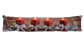 zeitzone LED Zugluftstopper Weihnachtskerzen Warmweiß Zugluftrolle Windstopper 78cm