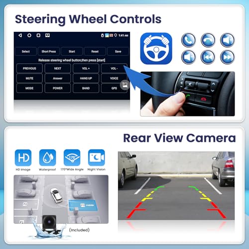 Roinvou 4+64G Android 15 Car Radio for VW Golf 5 6 Passat Polo Caddy Tiguan Touran Skoda Wireless CarPlay Android Auto, 9'' Touch Screen Auto Radio Bluetooth WiFi Mirror Link GPS 32EQ FM/RDS SWC