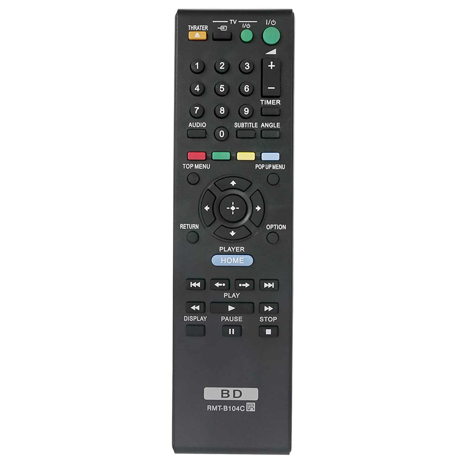 VINABTY RMT-B104C Replacement Remote Control Compatible with Sony Blu-ray Disc Player BDP‑S350 BDP‑S360 BDP‑S370 BDP‑S380 BDP‑S470 BDP‑S480 BDP-S270 BDP-S380 BDP-S470 BDP-S300 BDP-S350 BDP‑S490