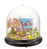 Cuteroom Mini Glassball Dollhouse Miniature DIY Kit Handmade Xmas/Birthday Idea gift Sakura Love