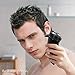 SUPRENT 3 Double-Ring Electric Rotary Shaver for Men, IPX6 Waterproof Men’s Electric Razor Quick Rechargeable with LED Digital Display and Pop-up Precision Trimmer (Black)