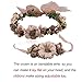 Anleolife Fake Craft Foam Flower Crown Headbands For Wedding Adjustable Ribbon Maternity Photos Wristband for Newborn Shoot Wrist Band Set 2pcs/lot (coffee)