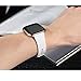 bayite Leather Bands Compatible with Fitbit Versa/Versa 2, Slim Wristband Replacement Accessories Fitness Classic Straps Women Men, White