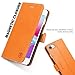iPhone 7 Case, iPhone 8 Case, SHIELDON Premium Genuine Leather iPhone 8 Wallet Case [Cash and Card Slots] [Kickstand] Magnetic Flip Cover Compatible with iPhone 7 / iPhone 8 - Brown