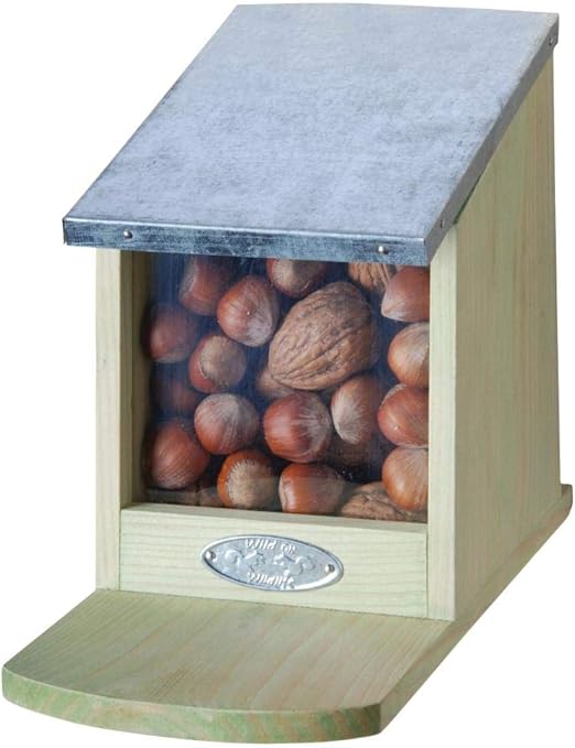 Wooden Squirrel Feeder Amazon Co Uk Garden Outdoors