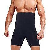 TOPELLER Men Tummy Control Shorts High Waist Slimming Compression Underwear Body Shaper Belly Girdle Boxer Briefs