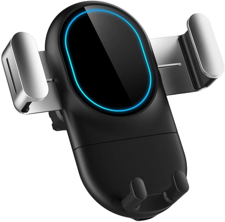 Innoo Tech Wireless Car Charger, Fast Wireless Charger Automatic Sensor Car Phone Holder, Auto-Clamping Car Air Vent Mount for iPhone SE/11/11 Pro/11 Pro Max/XS Max/XR/X/8/8p, Samsung S20/S10/Note 10