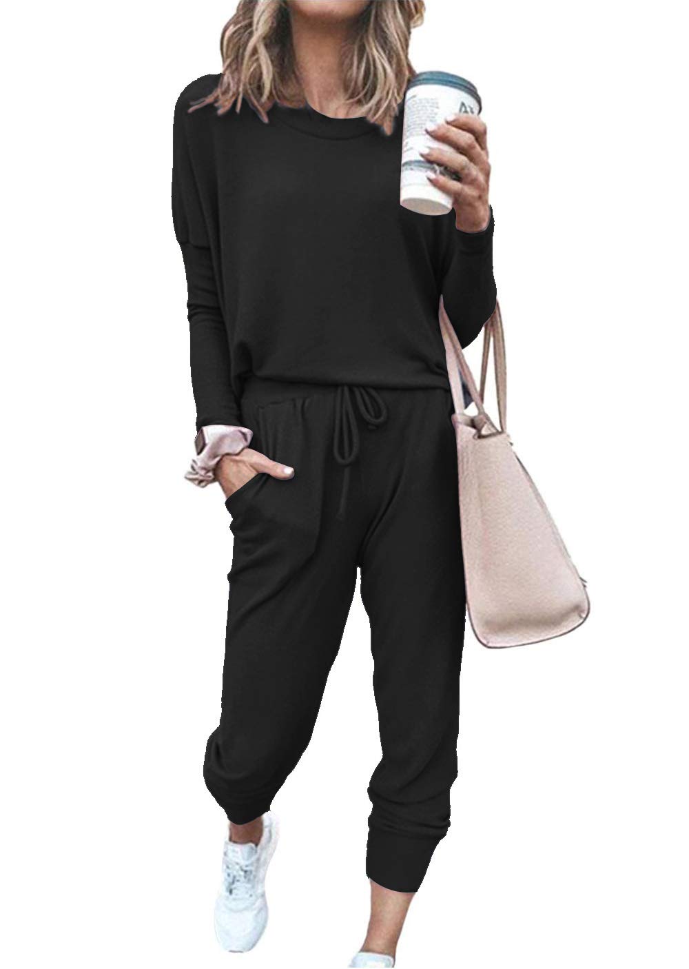 ETCYY NEWLounge Sets for Women Sweatsuits Sets Two Piece Outfit Long Sleeve Pant Workout Athletic Tracksuits