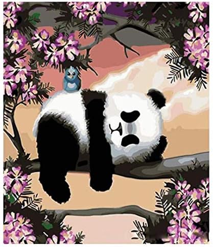 Amazon Co Jp かわいい動物の絵油絵数字で大人の絵の具数字でキャンバス絵画家の壁の装飾ギフト40 50cm フレームなし Diy 工具 ガーデン