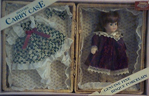 Collector's Choice Santa's Workbench 10" Bisque Porcelain Display Only Doll in Wicker Case
