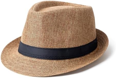 Wonderful Daidem Classic Natural Straw Fedora with Black Band Premium Classic Natural Fedora Straw Hat with Black Band | eBay main image 3