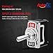 AutoEC 5PCS Toggle Switch SPDT ON-Off-ON 3 Pin 3 Position Latching Momentary Switch Toggle Rocker Heavy Duty DC 12V AC 15A 250V 20A 125V with 5PCS Metal Bat Waterproof Boot Cap Cover Wires