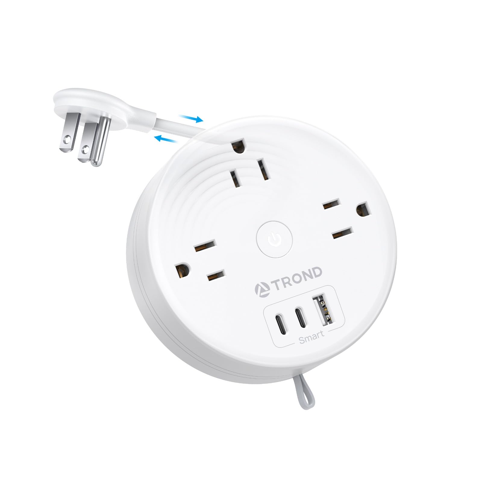 TROND Travel Power Strip, Retractable Extension Cord 5ft, Cruise Essentials