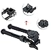 Rifle Bipod CNC QD 6.5-9 inch Adjustable Spring Return Bipod with Quick Release Adapter Rubber Feet Black