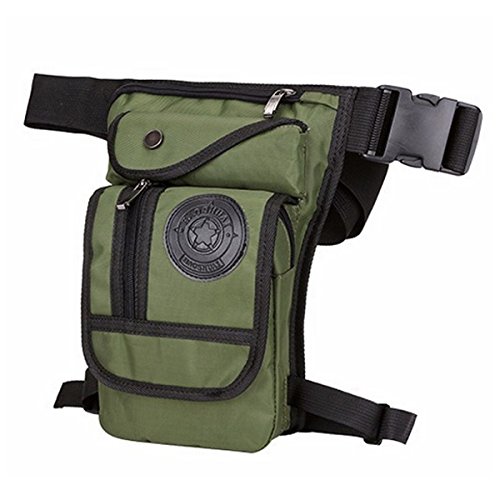 Leg Pouch Tactical Hip Bag - Sport Leg Bag Motorcycle Thigh Pack - Fishing Sling Pack Phone Belt Holster Tool Pouch Fanny Pack Military Waist Pack Utility Bags One Shoulder Backpack (Armygreen 2)