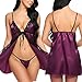 Avidlove Women Sexy Lingerie Satin Pajama Dress Front Open Babydoll Chemise Sleepwear