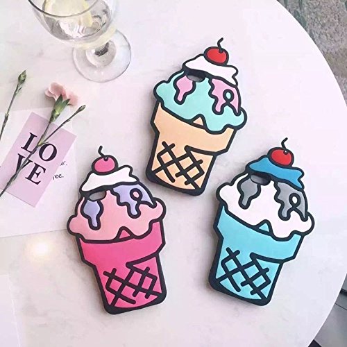 [REDshield] Apple iPhone 8/7/6S/6 Plus 3D Silicone Case, [Hot Pink Ice Cream Cone] Flexible Anti-shock Silicone Protective Skin Case Cover - Thumbnail 6