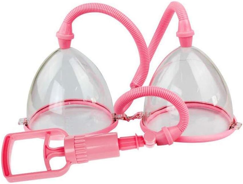 Manual Brêást Beauty Másságë Enlargement Enhancer Vacuum Súctīõn P-ump with 2 Pinks Bra Cup for Women