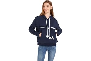 LINYUCHEN Cat Dog Pouch Hoodie Large Pet Pouch Sweatshirt Puppy Kitten Holder Carrier Pullover Shirt Unisex Hoodies