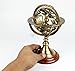 Nagina International Antique Vintage Zodiac Armillary Brass Sphere Globe Wooden Display | Pirate's Antique Ship Decor (Medium, Antique Brass)