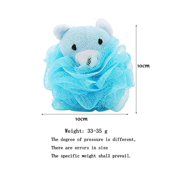 4 Pieces Bath Sponge for Children,Bath Shower Sponge Loofahs,Children's Cute Animal Mesh Bath Shower Sponge,Suitable for…