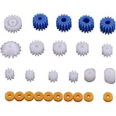 Walfront 26pcs Plastic Spindle Gear Set 2MM/2.3MM/3MM/3.17MM/4MM Motor Gear Assortment Kit for DIY Robot Car Model Hobby Craft Replacement Parts for 130/180/280/370 Motors