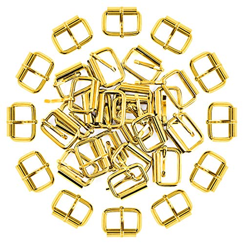 Swpeet 60Pcs 1 Inch / 25mm Gold Heavy Duty MultiPurpose Metal Roller