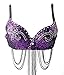 Night lions fashion Hallowmas Christmas Hand-made Sequin Beaded Party Lartin Belly Dance Bra Top